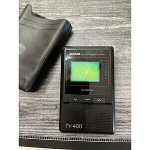 Casio TV-400 LCD Pocket Color Handheld TV Television VHF UHF Tested Works Vintag